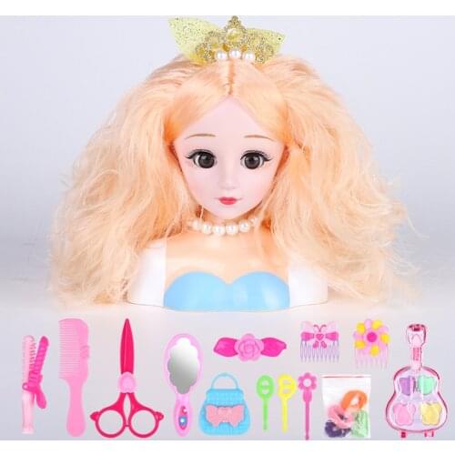 12cm Make up dolls girls childrens toys comb their hair and braid do their hair and make up half body dolls