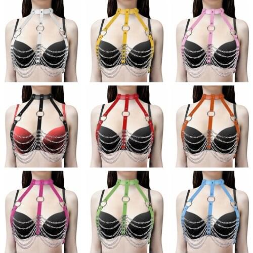 Harness Fashion Adjust Handmade PU Leather Harness Belts Body Bondage Punk Straps Chest Stylish Accessorie Gothic Bdsm Rave Wear