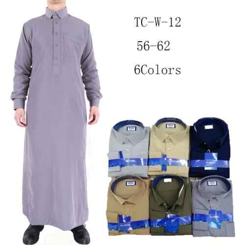 Mixed Color mix sizes Mens Arab Robe Saudi Style stand-up collar Thobe Wholesale