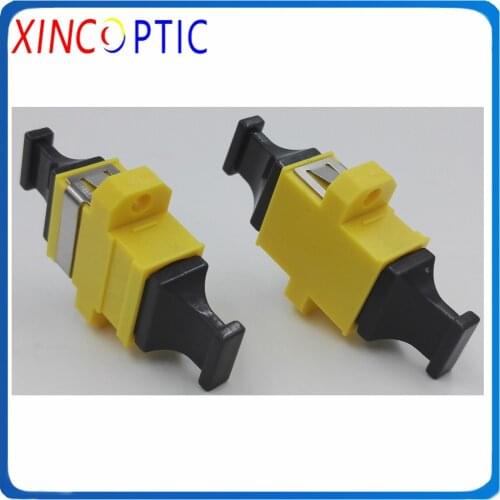 MPO/MTP SM Fiber Optic Adapter Key UP to Down with Flange,MPO 12Cores Yellow Green Color Fiber Optic Adaptor Coupler Connector