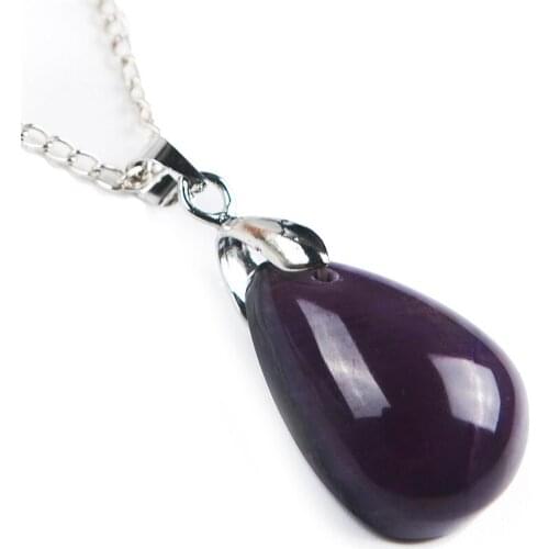 Natural Sugilite Purple Stone Healing Waterdrop Bead Charm Women Nice Pendant AAAA