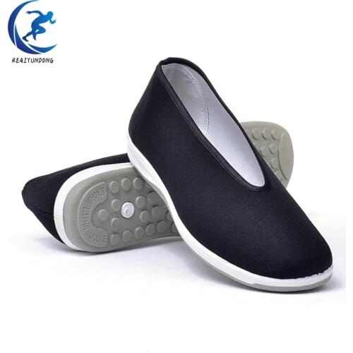 Chinese Traditional Old Beijing Shoes Bruce Lee Breathable Kung Fu Tai Chi Shoes Rubber Sole Martial Art Sneakers for Men Women