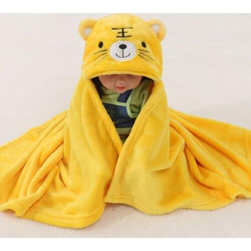 Newborn Blanket Flannel Cartoon Animal Shape Cloak Blanket Baby Spring Autumn Bath Towel Quilt Cover Blanket Baby Blanket
