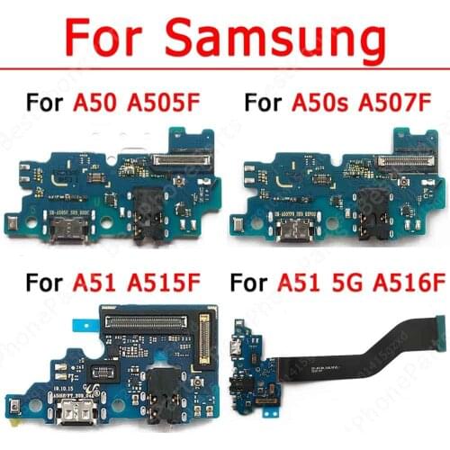 Original Charging Port For Samsung Galaxy A50 A50s A51 5G Charge Board Plate Usb Connector Ribbon Socket Flex Cable Spare Parts