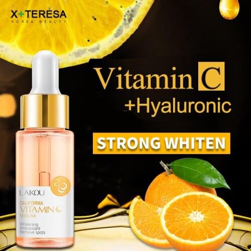 Pure Vitamin C Whitening Essence Vitaminc Face Serum Skin Care Melanin Dark Spot Removal Liquid Strong Whiten Brighten Facial