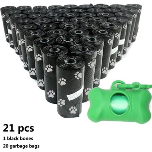 21 Pcs Degradable Dog Waste Poop Bag Pet Waste Bag Dispenser Portable Waste Bags Set Pets Cat Dog Poop Trash Cleaning Supplies
