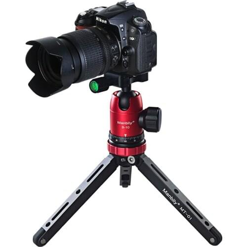 Manbily Mini Portable Table Tripod for Camera / Desk Top Stand With Ball Head Similar with RRS TFA-01