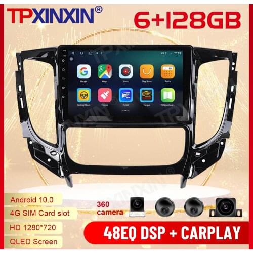 2 Din Carplay Android Radio Receiver Multimedia For Mitsubishi Pajero 2016 2017 2018 GPS Navigation BT IPS Audio Video Head Unit