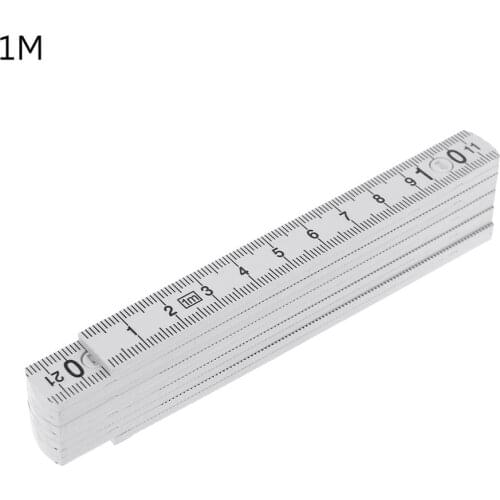 1M 2M 10-parts Folding Carpenters Ruler Lightweight Compact Measuring Stick Slide Fold Up for Woodworking