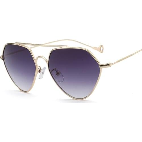 2021 Retro Irregular Polygon Sunglasses Women Metal Transparent Sun Glasses UV400 Oversized Ocean Lens Sunglases Eyewear