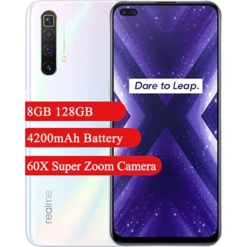 Realme X3 NFC Cellphone 8GB RAM 128GB ROM 6.6 '' Snapdragon 855+ 64MP Quad Rear 60X Super Zoom Camera 4200mAh Mobile Phone