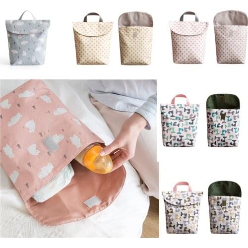 Waterproof wet cloth diaper backpack baby diaper bag maternity bag reusable diaper cover wet and dry bag mom baby care