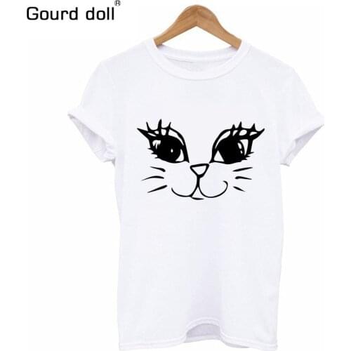 Harajuku women tshirt for ladies siummer cat kawaii print ulzzang Love Heartbeat graphic t shirt women 2019summer femme clothes