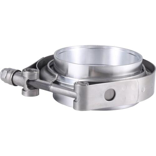 1.5/1.75 inch V-band Clamp Stainless Steel Exhaust Downpipe Clamp Flat Flange Assembly Male & Female Flange