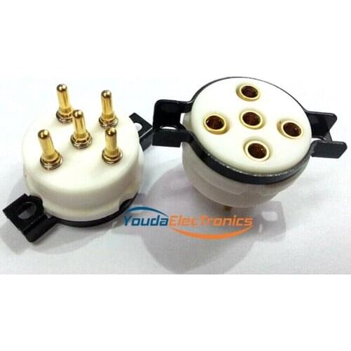 1PC EIZZ 5 pin Telflon Vacuum Tube Socket for PX4 PX5 U18 U19 1064