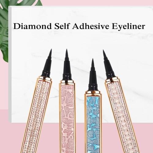 1pcs Diamond Magic Self adhesive Liquid Eyeliner Pencil Magnet-free Glue-free Waterproof Makeup Lash Gule Pen Wholesale