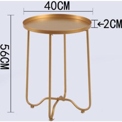 56(H)*40(D)cm living room coffee table sofa side tea table metal bedroom storage table