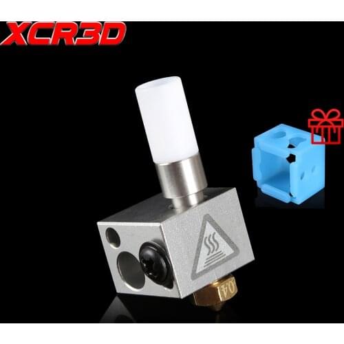 XCR 3D Printer Accessories V6 Hotend Module Heated Block Silicone Sock Throat Kit for 0.4mm 1.75mm M6 Nozzle Extruder Print Head