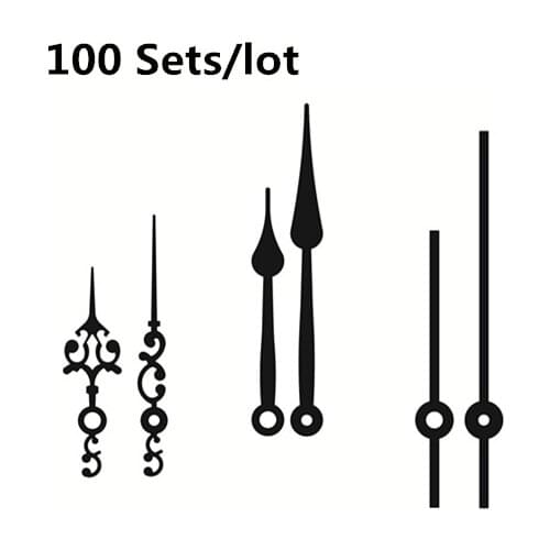 DIY Wall Clock Accessories 100sets Metal Needle Pointer Minute Hour Hand Set Needles Clocks Home Decor Promotion