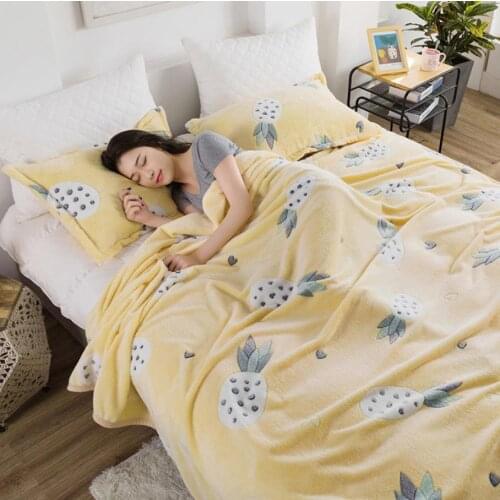 Flannel Blanket Melody Blanket Japanese Blanket Bedspread Thicken Plush Cover for Bed Sofa Home Decor Dropship 2020