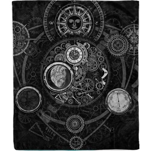 Steampunk Fleece Blanket 3D full printed Wearable Blanket Adults/kids Fleece Blanket Sherpa Blanket Drop Shipping 05