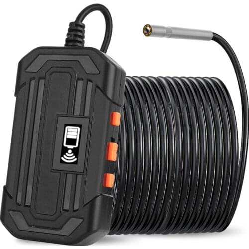 F240 WIFI Endoscope Camera IP67 Waterproof Hard Cable Inspection Cameras 3.9mm 6 LED Endoscope Borescope with 2600 mAh Battery