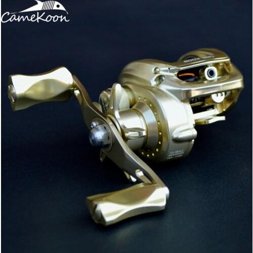 CAMEKOON Baitcasting Reel Aluminum Frame and Handle 10+1 Ball Bearings 7.3:1 Gear Ratio High Speed Saltwater Fishing Reel
