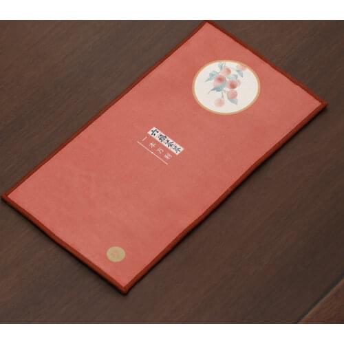 Chinese high-end tea towels tea cloth tablecloth absorbent tea table mats raise pot towels tea mat thickening Square scarf