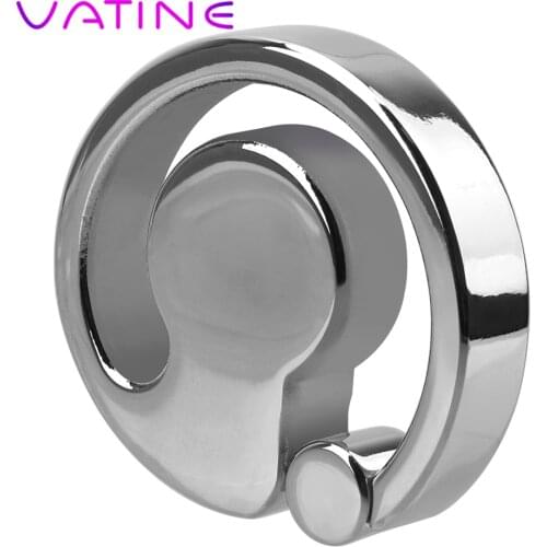 VATINE Stainless steel Ball Scrotum Stretcher Penis Rings Scrotum Rings Pendant Bondage Cock Ring Sex Toy for Men