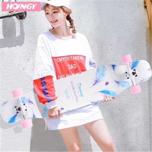 BZ Beginnner 107cm/42in longboard 7in Aluminium Truck Abec-7 Carton Steel Bearing Long board skateboard skate board hb0203