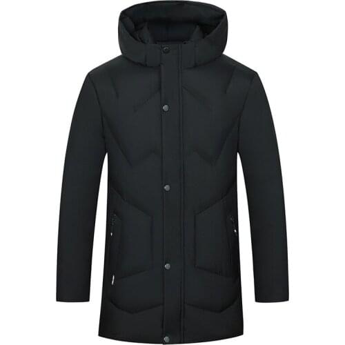 2020 New Thick Multi-pocket Men Coat Long Sleeve Jacket Trench Winter mens Warm Down Cotton Jackets Collar Hooded male Overcoat