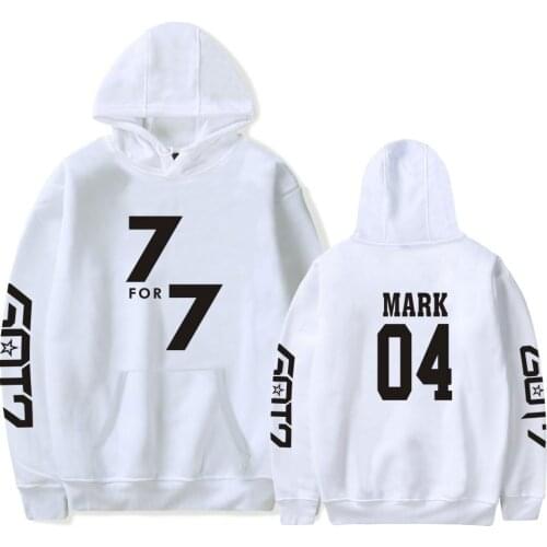 New Sweatshirt Print GOT7 Korean Popular Hoodies Men Harajuku Hooded Men/Women Sweatshirt GOT7 JACKSON Oversized Hoodie Top
