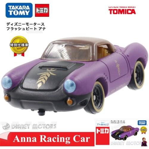 Original Tomy Mini Disney Cartoon Frozen 2 Anna Mini Racing Alloy Cars Diecast Metal Collection Model Toy Kit For Baby 140238