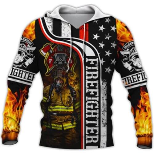Firefighter 3D All Over Printed Jacket Men/women Harajuku Hoodie Unisex Casual Streetwear Sweatshirt Pullover Sudadera Hombre-3