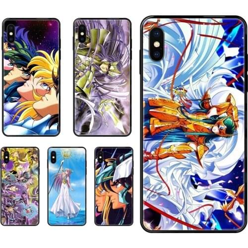 Clear Aries Mu Sagitario Saint Seiya Black Soft TPU Phone Cover For Galaxy A70 A71 A70E A5 A6 A7 A8 A10 A10S A20 A20S A20E A21S