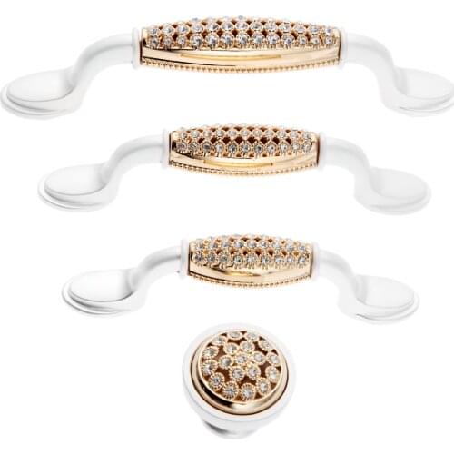 Furniture Handle Luxury Diamond Cabinet Knobs and Handles Door Cupboard Kitchen Pull Handles Furniture Hardware