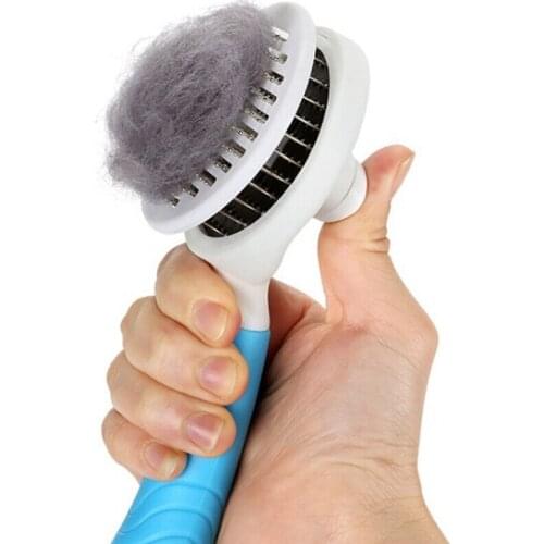 Dog Cat Brush Hair Removal Comb Dog Hair Brush Pet Self-cleaning Needle Comb Bath Brush Dog Grooming Combs