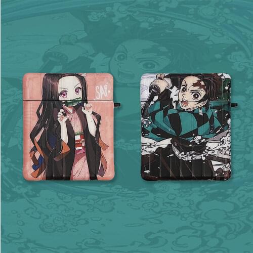 Agrotera Silicone Accessories Skin Cover for AirPods Wireless Charging Case Pro 1 2 3 Demon Slayer Kamado Tanjirou Nezuko