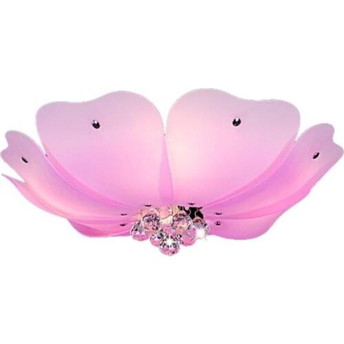 Modern Crystal Glass Flower Bedroom Ceiling Lamp Luxury Living Room Ceiling Lights Study Room Restaurant ceiling mount lamp