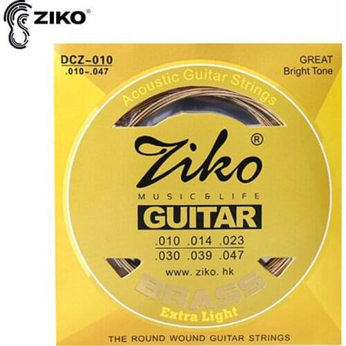ZIKO DCZ 010 011 012 Acoustic guitar strings Brass carbon steel hexagonal alloy strings for acoustic guitar accessories parts