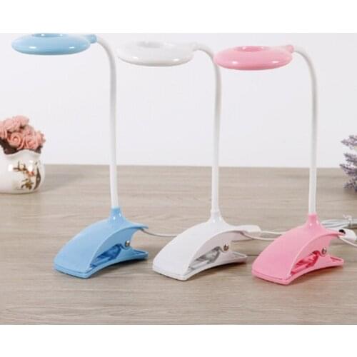 Led Desk lamp USB Touch Table Lamp with Clip Bed Reading Book Night Light LED Desk lamp Table 3 color Eye Protection