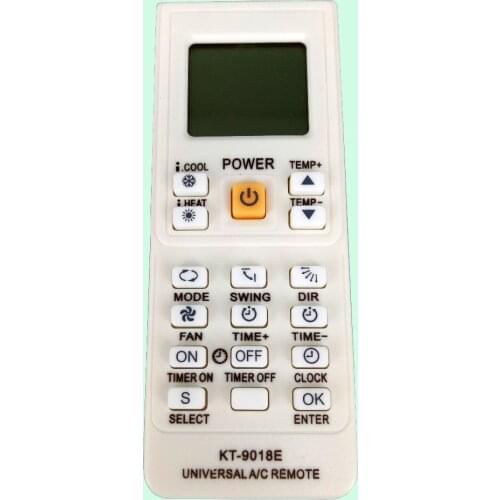 10pcs/lot)Universal Air Conditioner Remote Control KT-9018E LCD Fernbedienung