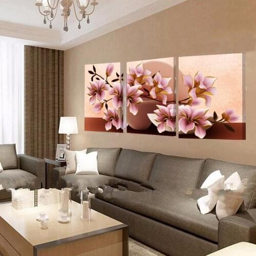 Framed Wall Art Flowers Canvas Painting Vintage Posters