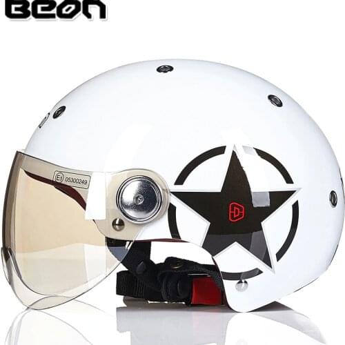 Capacete motocross half face Helmet for men women BEON motorcycle MOTO electric bicycle safety headpiece scoote dirt bike B103