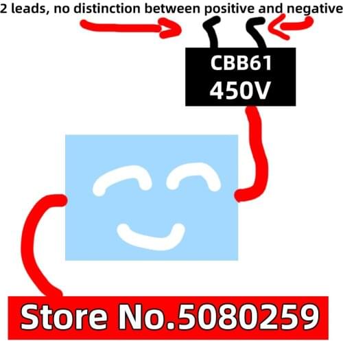 1PCS CBB61 fan ceiling fan range hood start capacitance 12UF 14UF 15UF 16UF 17UF 20UF