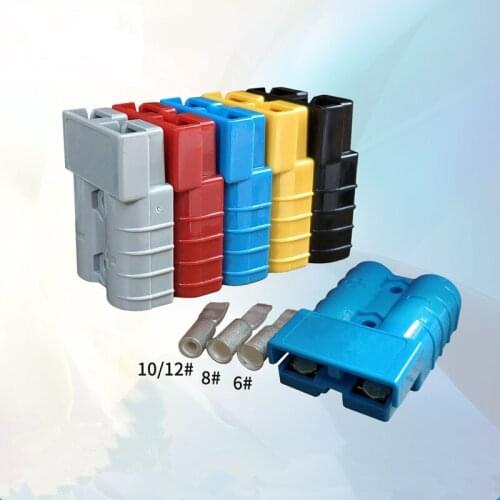 10/20/30pcs/lots red grey 10-12 AWG 50A Battery Connect Quick Connector Plug For Forklift Winch Trailer Driver Electrical