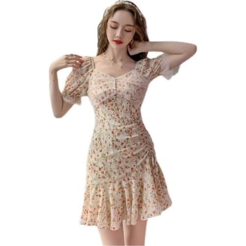 2021 Spring New Floral Print Sashes Shirt Dress Beach Womens Loose Short Boho Mini Dress Girls Party Solid Streetwear