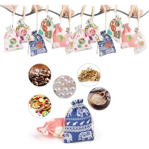 24Pcs/Set Merry Christmas Advent Calendar Number Paper StickerChristmas DIY Gift BagsCookieCandy Seal Stickers Xmas Decoration
