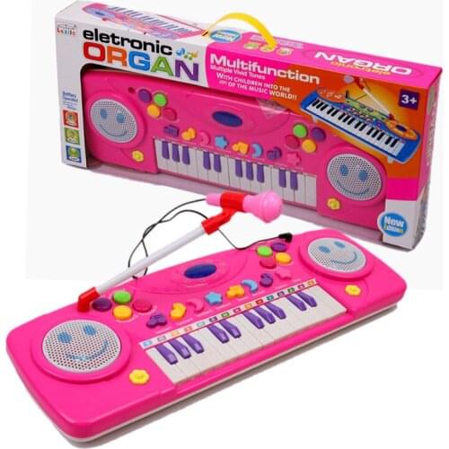25 healthy multi-function learn electronic organ, early childhood music enlightenment with microphone