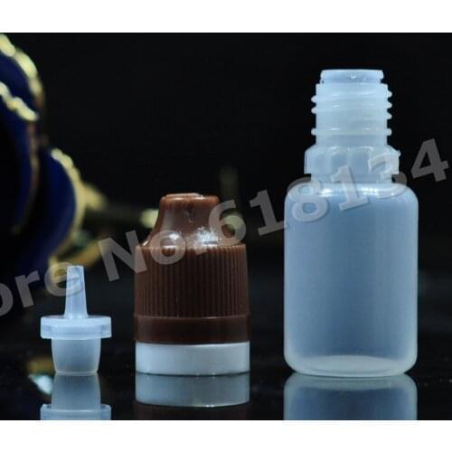 2500pcs 10ml PE bottle with CRC tamper evident cap, 10 ml bottle with dropper wholesale